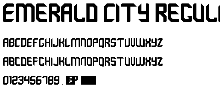 emerald city Regular font